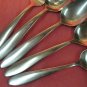 ONEIDA GLISSADE SALAD FORK & 4 SPOONS STAINLESS FLATWARE SILVERWARE
