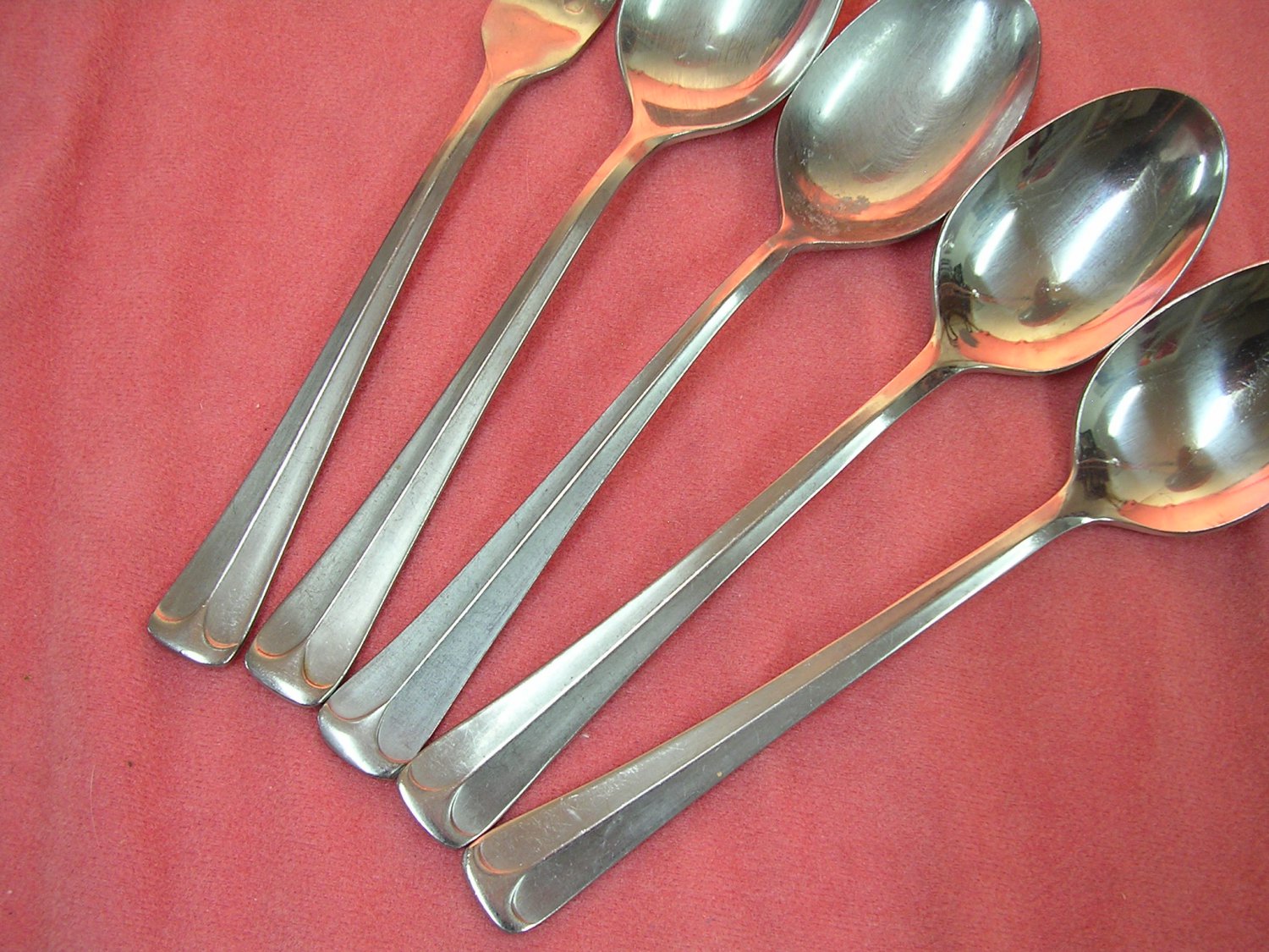 EKCO COLONIAL RICHMOND 5pc ETERNA STAINLESS STEEL FLATWARE SILVERWARE