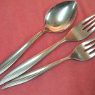 ONEIDA TEXTURA PLACE SPOON SALAD & PLACE FORK ONEIDACRAFT DELUXE STAINLESS FLATWARE SILVERWARE