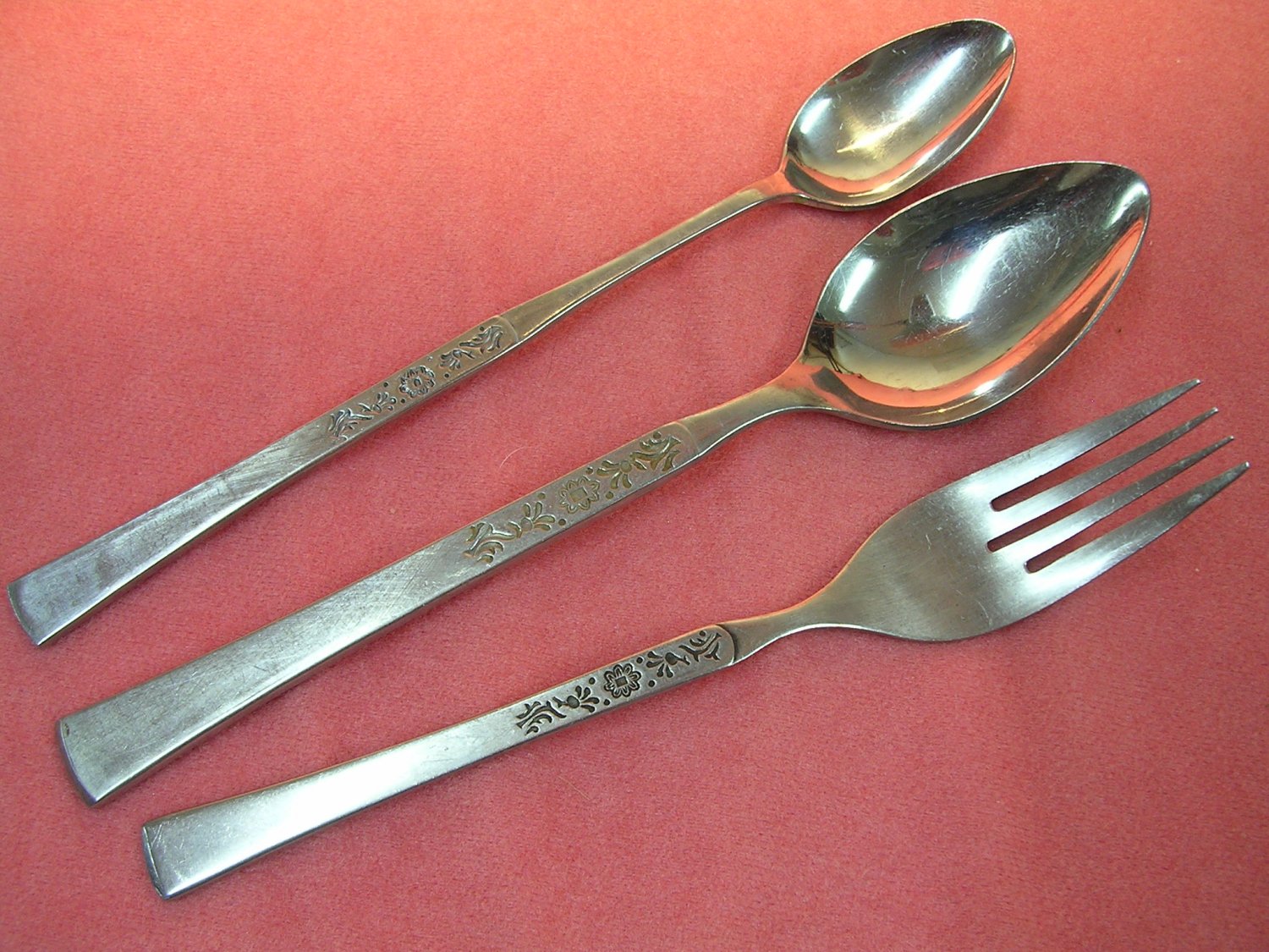 EKCO CANTINA 3pc ETERNA STAINLESS STEEL FLATWARE SILVERWARE