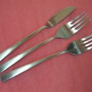EKCO CLEARBROOK SATIN 3pc ETERNA STAINLESS STEEL FLATWARE SILVERWARE