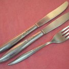 ONEIDA FOREVER ROSE SALAD FORK & KNIFE KENWOOD STAINLESS FLATWARE SILVERWARE