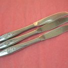 ONEIDA LASTING ROSE 3 PLACE KNIVES DELUXE STAINLESS FLATWARE SILVERWARE ONEIDA LASTING ROSE 3 PLACE KNIVES DELUXE STAINLESS FLATWARE SILVERWARE