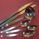 ONEIDA FROSTFIRE COMMUNITY LADLE &3 SPOONS 2KNIVES STAINLESS FLATWARE SILVERWARE ONEIDA FROSTFIRE COMMUNITY LADLE &3 SPOONS 2KNIVES STAINLESS FLATWARE SILVERWARE