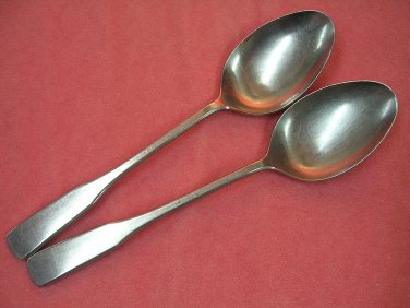 REED & BARTON FIDDLER 2 PLACE SPOONS REBACRAFT STAINLESS FLATWARE SILVERWARE