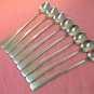 ONEIDA BUTLER TORONTO 8 ICED DRINK SPOONS STAINLESS FLATWARE SILVERWARE