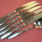 REED & BARTON BROMPTON PLACE SPOON &5 KNIVES HERITAGE MINT STAINLESS FLATWARE SILVERWARE