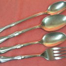 INTERNATIONAL INS 118 INS118 FORK &3 SPOONS SUPERIOR STAINLESS FLATWARE SILVERWARE
