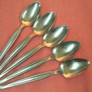 INTERNATIONAL GRAPEFRUIT 5 SPOONS WM ROGERS STAINLESS FLATWARE SILVERWARE