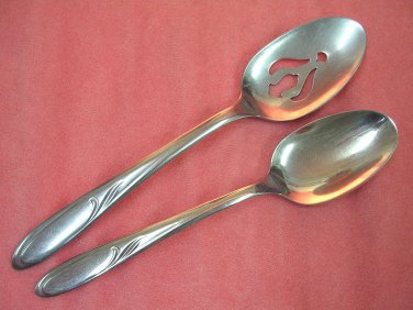 INTERNATIONAL VIBRANT SERVING & PLACE SPOONS SUPERIOR  STAINLESS FLATWARE SILVERWARE