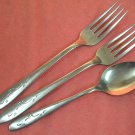 INTERNATIONAL INS 901 INS901 TEASPOON &2 PLACE FORKS SILCO STAINLESS FLATWARE SILVERWARE