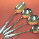 INTERNATIONAL PANORAMA or MERCURY Tea Serving &2 Boullon spoons SILCO STAINLESS FLATWARE SILVERWARE