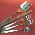 INTERNATIONAL NASSAU SALAD &2 PLACE FORKS & KNIFE INSICO STAINLESS FLATWARE SILVERWARE