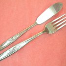 INTERNATIONAL RANDOM ROSE SALAD FORK & SPREADER LUXURY STAINLESS FLATWARE SILVERWARE INTERNATIONAL RANDOM ROSE SALAD FORK & SPREADER LUXURY STAINLESS FLATWARE SILVERWARE
