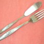 INTERNATIONAL RANDOM ROSE SALAD FORK & SPREADER LUXURY STAINLESS FLATWARE SILVERWARE