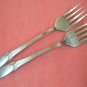 INTERNATIONAL SYLVIA ? unsure of name 2 SALAD FORKS INSICO STAINLESS FLATWARE SILVERWARE