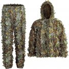 Ghillie Sui tUnisex 3D Leafy Bionic Camouflage Hunting Clothing CS Shooting Suit Tactical Military