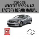 Mercedes Benz C Class 2007-2015 Workshop Service Repair Manual Download.