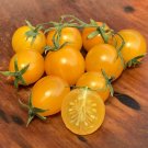 40 PCS Seeds Middle Dark Yellow Tomato with Red Top Organic