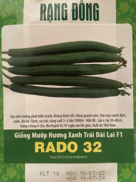 Fresh 20 Vietnamese Hybrid Smooth Luffa Seeds M&AElig;&deg;&aacute;&raquo;�P H&AElig;&deg;&AElig;&iexcl;ng Xanh Tr&Atilde;&iexcl;i D&Atilde;&nbsp;i Lai F1 Rado 32 Garden