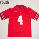Kid's #4 Jeremiah Smith Red Ohio State Buckeyes Jersey With Stitched Name And Number Kid's #4 Jeremiah Smith Red Ohio State Buckeyes Jersey With Stitched Name And Number