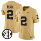 Men's & Youth Vanderbilt Commodores #2 Diego Pavia Gold Stitched Jersey