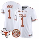Men's & Youth Texas Longhorns #1 Ryan Wingo White Stitched Jersey