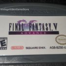 Final Fantasy V 5 Advance GBA Video Game Boy Advance Nintendo