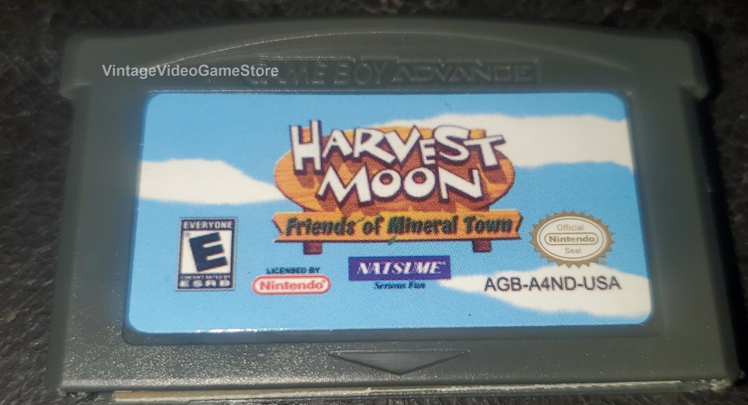 Harvest Moon Friends of Mineral Town GBA Video Game Boy Advance Nintendo