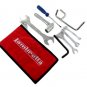 SCOOTER COMPLETE TOOL KIT SET IN RED COLOUR POUCH FOR LAMBRETTA