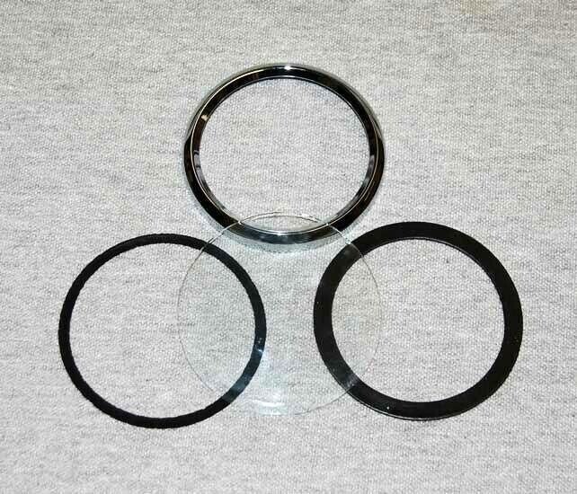 Smiths Replacement Lens Kit Stainless Steel 80mm Rim Bezel Glass Lens And Rubber