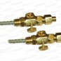 Pair of Brass Fuel Petrol Gas Tank Tap Petcock 1/4 Fit BSA M-20 Norton Triumph