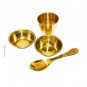 Brass Bhog Thali 12cm Plate Laddu Gopal/Krishna Pooja Set Temple Home Office