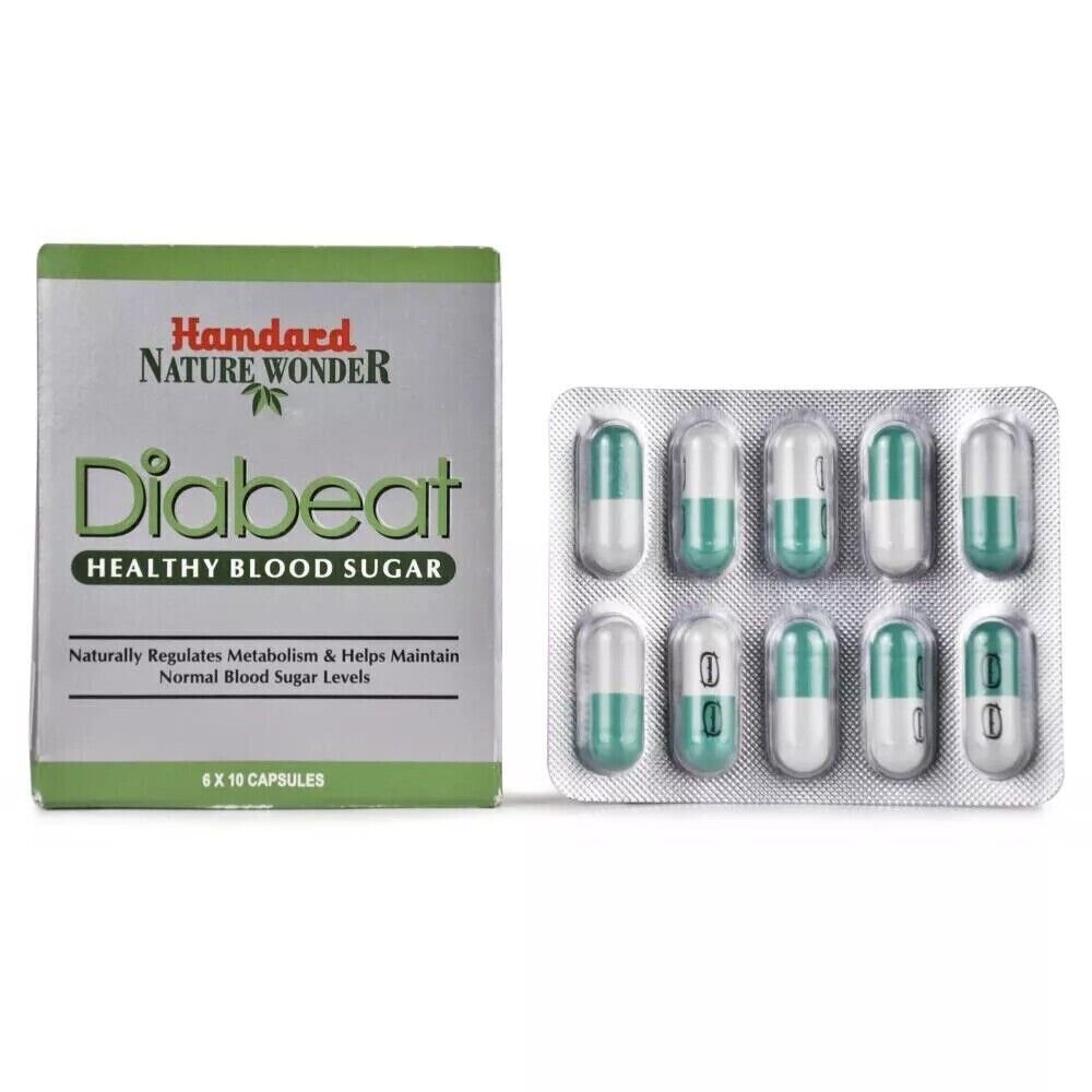 Hamdard Diabeat Ayurvedic Regulate Blood Sugar Level Beta Cell Secretion 60 Caps