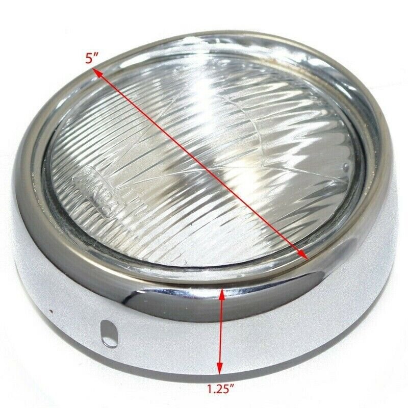 VESPA FRONT HEADLIGHT HEADLAMP 130MM DIA VNB VBA VBB GS GL WITH BULB HOLDER