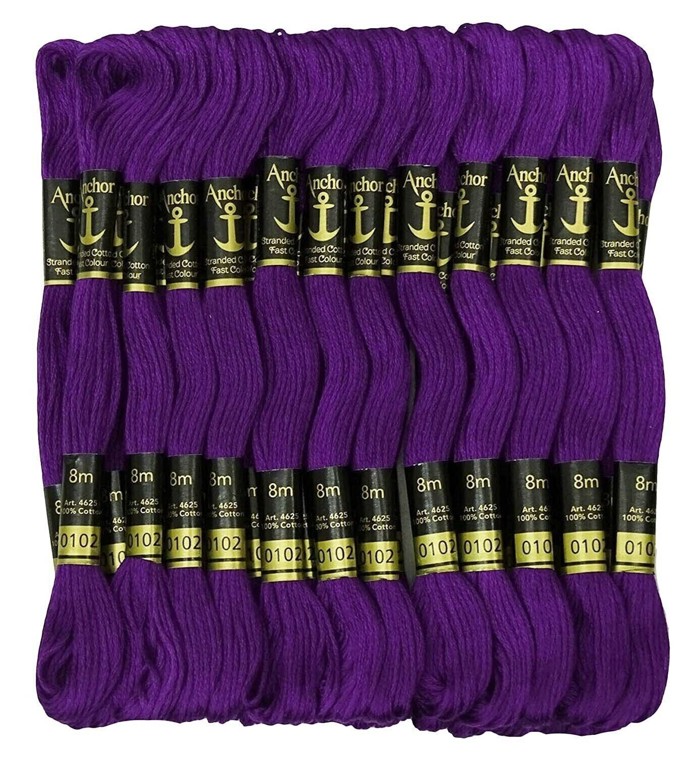 Anchor Stranded Cotton Thread Floss Hand Embroidery Threads Cross Stitch Purple