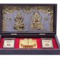 Brass Laxmi Ganesha Charan Paduka Diwali Showpiece 8 x 4.5 x 1.5 Inches)