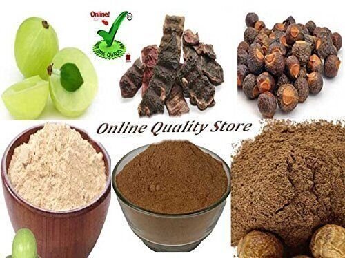 Amla ,Shikakai & Reetha (Aritha/ Soapnut) Powder For Dandruff Hair Loss Mix Herb
