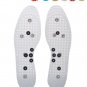 Acupressure Magnetic Foot Reflexology Massage Shoe Insoles + Free 5 Sujok Rings
