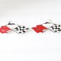 Chrome Quarter Panel Emblem Cross Flag (Pair) For 1961 Chevrolet Impala #18D20