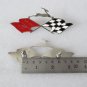 Chrome Quarter Panel Emblem Cross Flag (Pair) For 1961 Chevrolet Impala #18D20