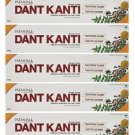 Patanjali Dant Kanti Dental Cream Regular Toothpaste Pack of 100gm x 5 Tubes