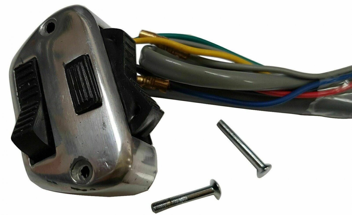 LAMBRETTA HORN LIGHT DIPPER SWITCH AC POLISHED FOR LI SERIES 3 MODEL