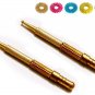 2pcs Sujok Acupressure Brass Metal Diagnostic Centre Roller Jimmys +Free 5 Rings