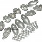 VESPA VBB SPRINT 150 GS GL FRONT FLOOR CHANNEL CHROME END CAP KIT + RIVETS