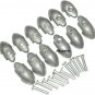 VESPA VBB SPRINT 150 GS GL FRONT FLOOR CHANNEL CHROME END CAP KIT + RIVETS