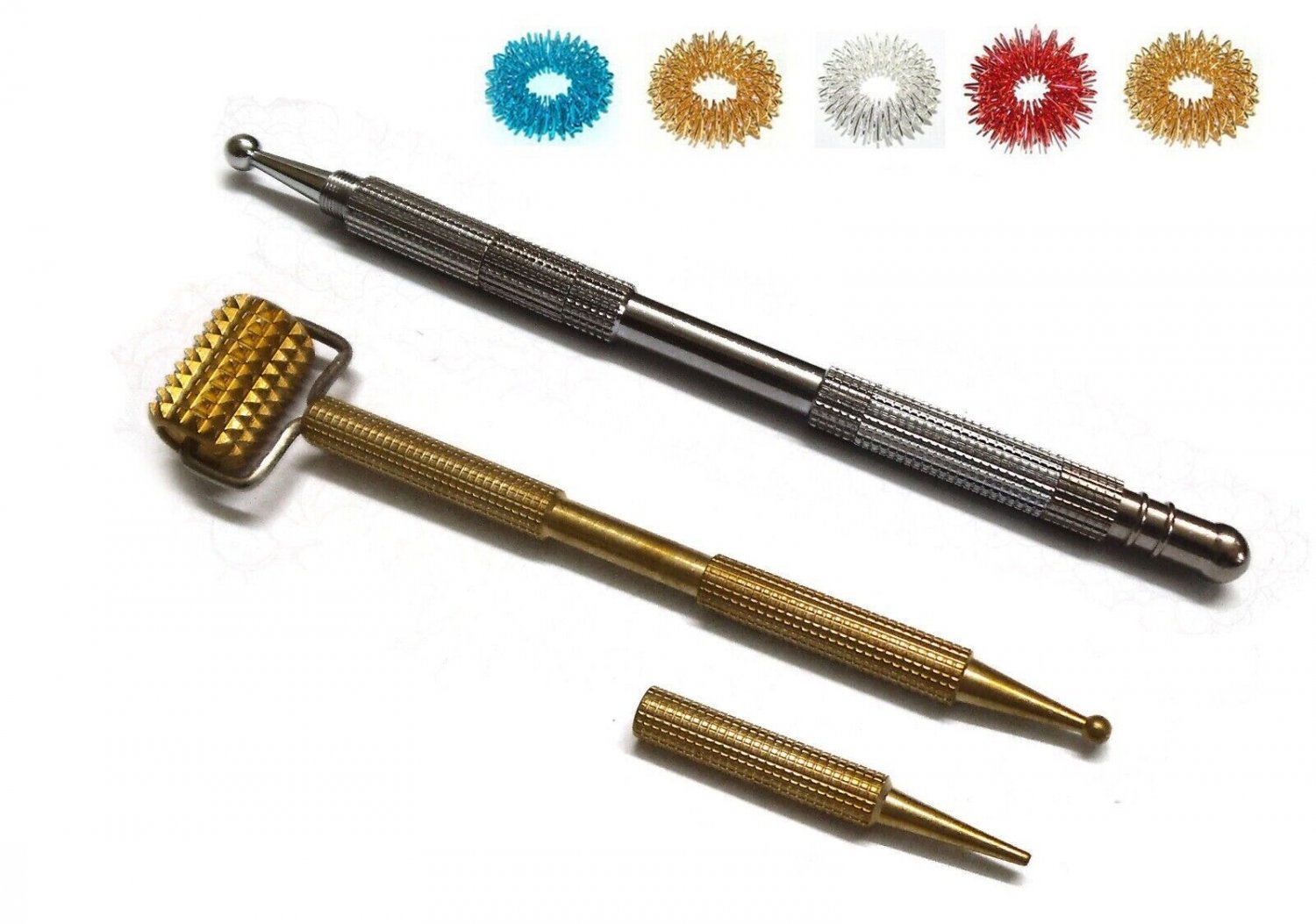 Sujok Acupressure Probe Metal Multipurpose (5 In 1) & Mini Roller ...