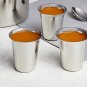 Stainless Steel Glass Set Tea Cup Glasses For Drinkware And Tableware- Pack Of 6