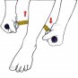 Dr Roll Acupressure Therapy Roller Massager for Calf and Legs + 5 Sujok Rings