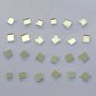 100 Pieces, 7mm Square Silver Craft Glass Mirror Hand Cut Small Tile Decor